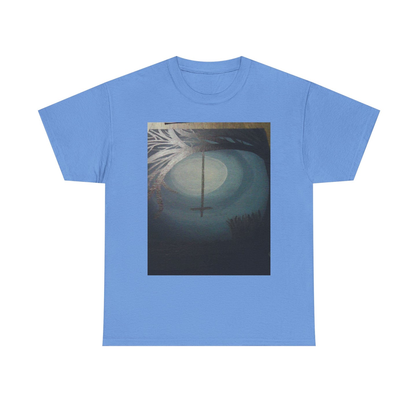 Evening sky Unisex Heavy Cotton Tee, Graphic T-Shirt, Casual Wear, Gift for Art Lovers, Everyday Style