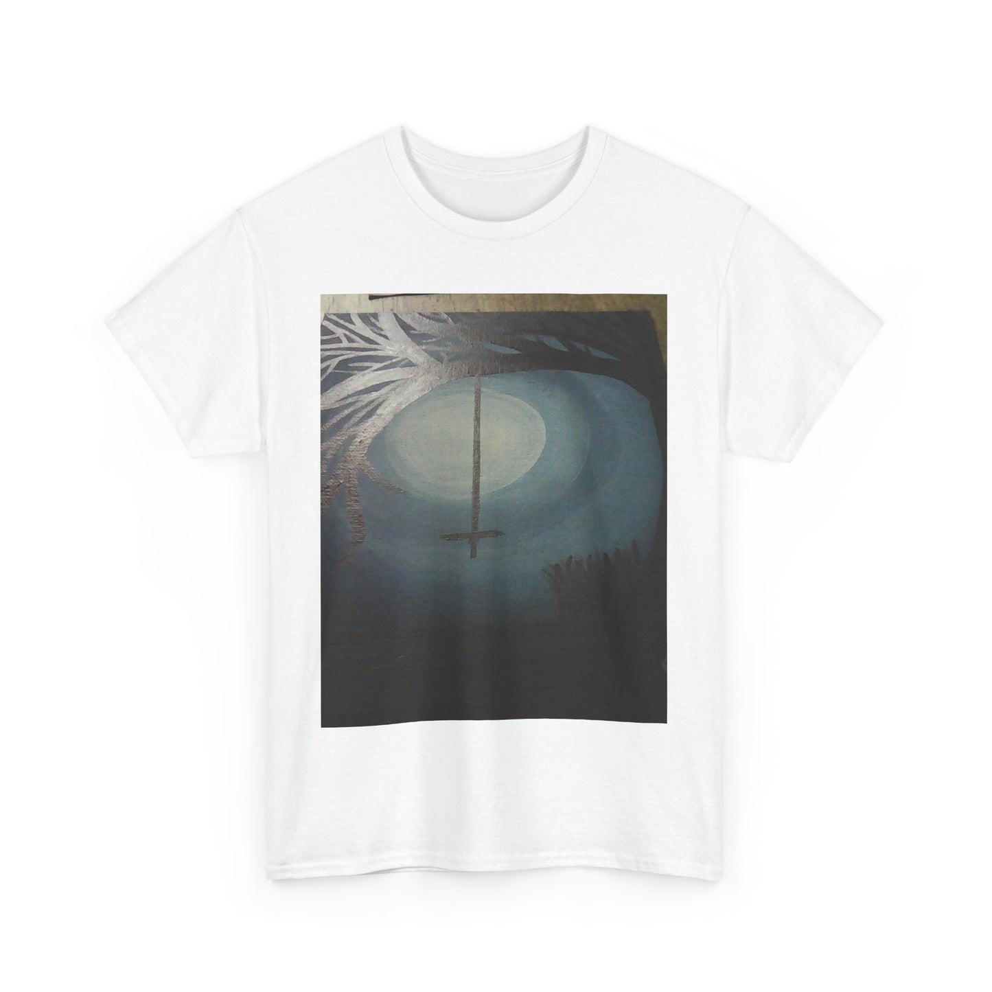 Evening sky Unisex Heavy Cotton Tee, Graphic T-Shirt, Casual Wear, Gift for Art Lovers, Everyday Style