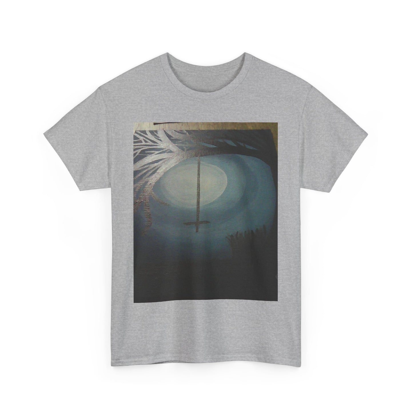Evening sky Unisex Heavy Cotton Tee, Graphic T-Shirt, Casual Wear, Gift for Art Lovers, Everyday Style