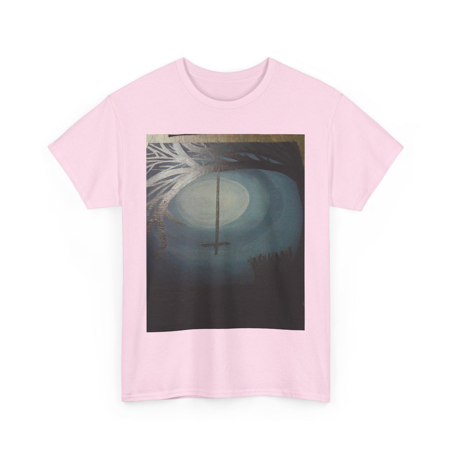 Evening sky Unisex Heavy Cotton Tee, Graphic T-Shirt, Casual Wear, Gift for Art Lovers, Everyday Style