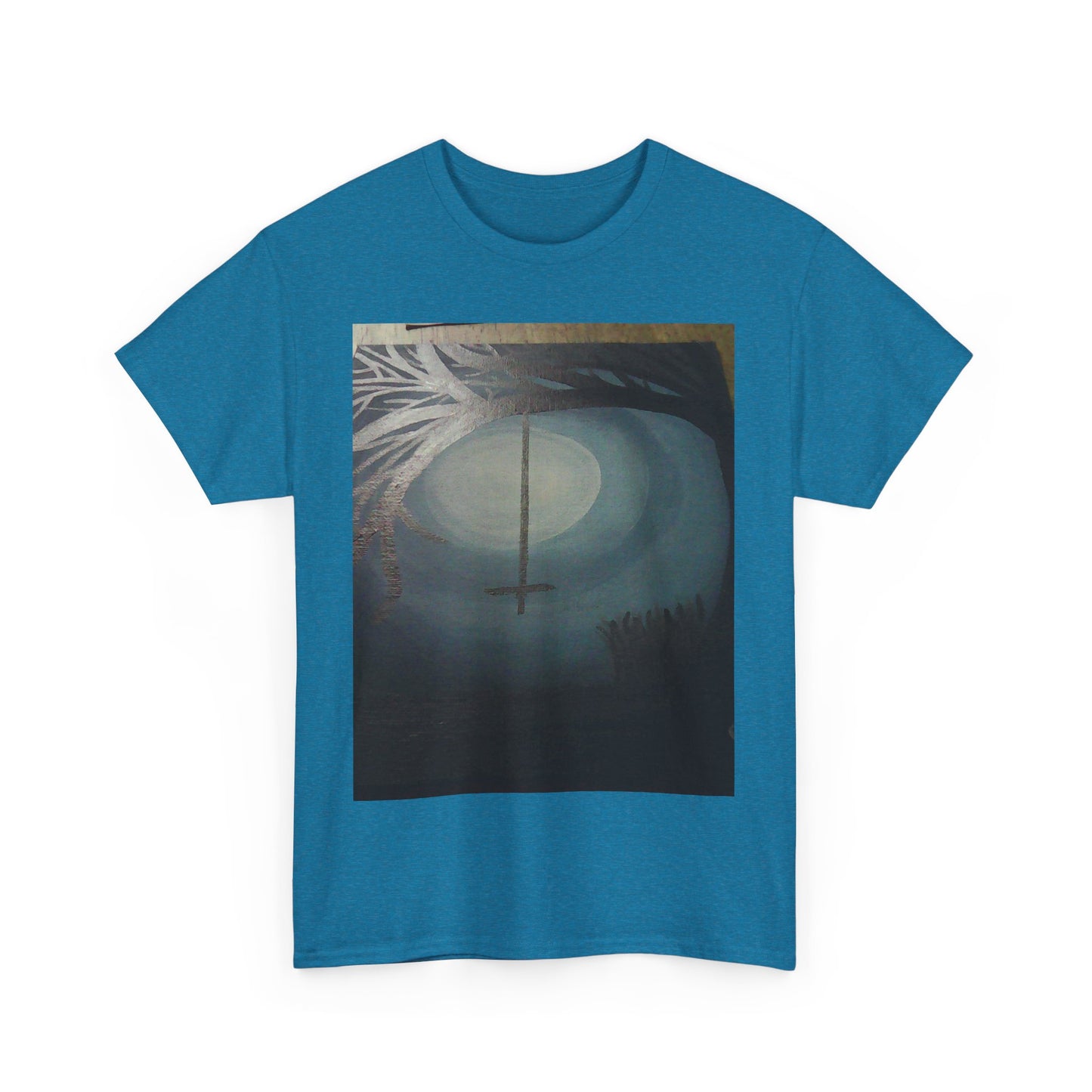 Evening sky Unisex Heavy Cotton Tee, Graphic T-Shirt, Casual Wear, Gift for Art Lovers, Everyday Style