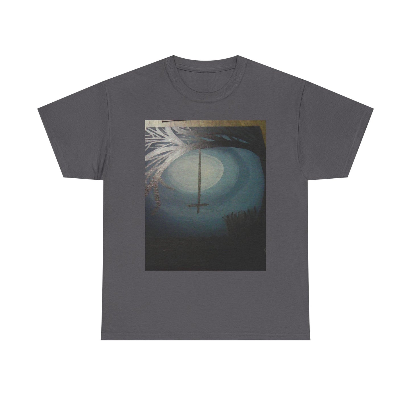 Evening sky Unisex Heavy Cotton Tee, Graphic T-Shirt, Casual Wear, Gift for Art Lovers, Everyday Style