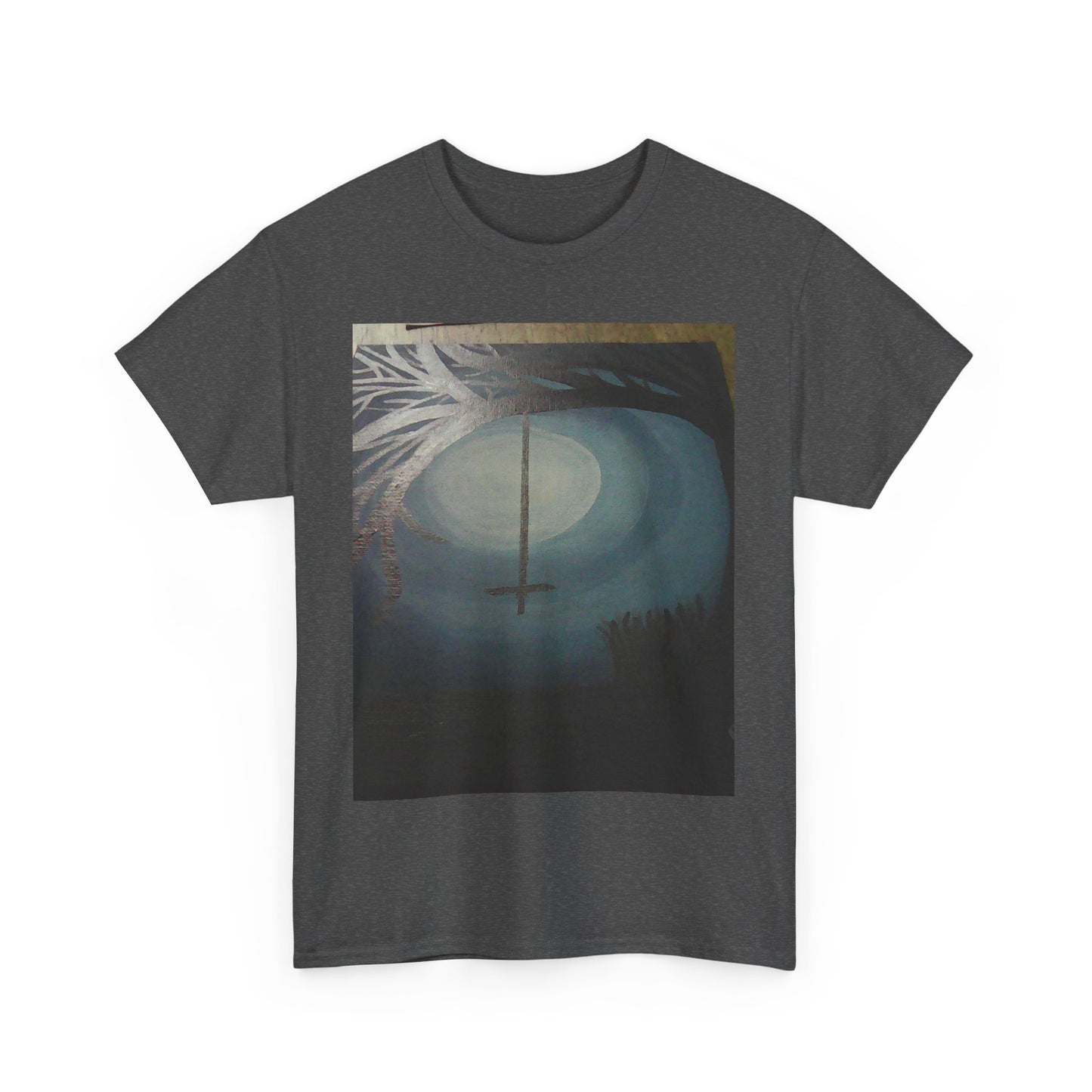 Evening sky Unisex Heavy Cotton Tee, Graphic T-Shirt, Casual Wear, Gift for Art Lovers, Everyday Style