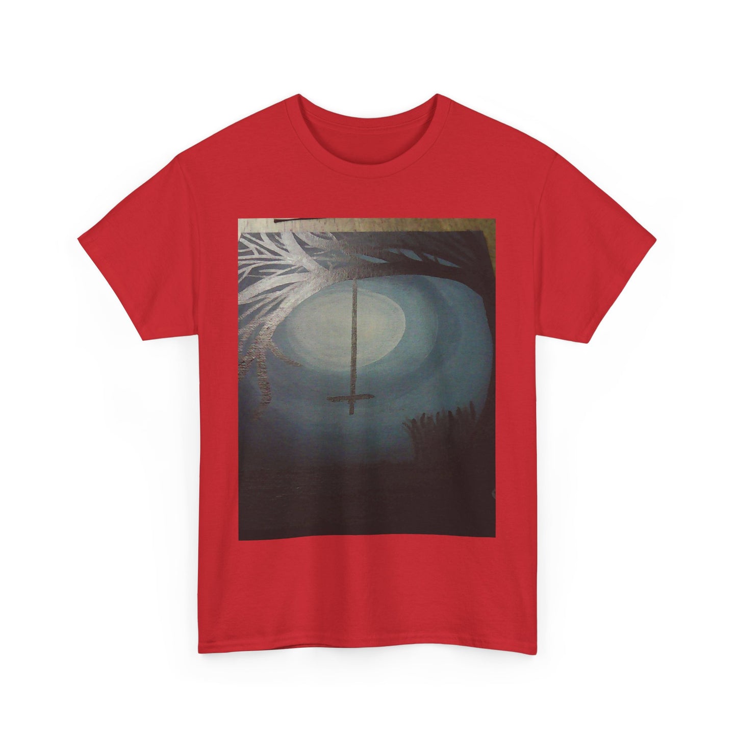 Evening sky Unisex Heavy Cotton Tee, Graphic T-Shirt, Casual Wear, Gift for Art Lovers, Everyday Style