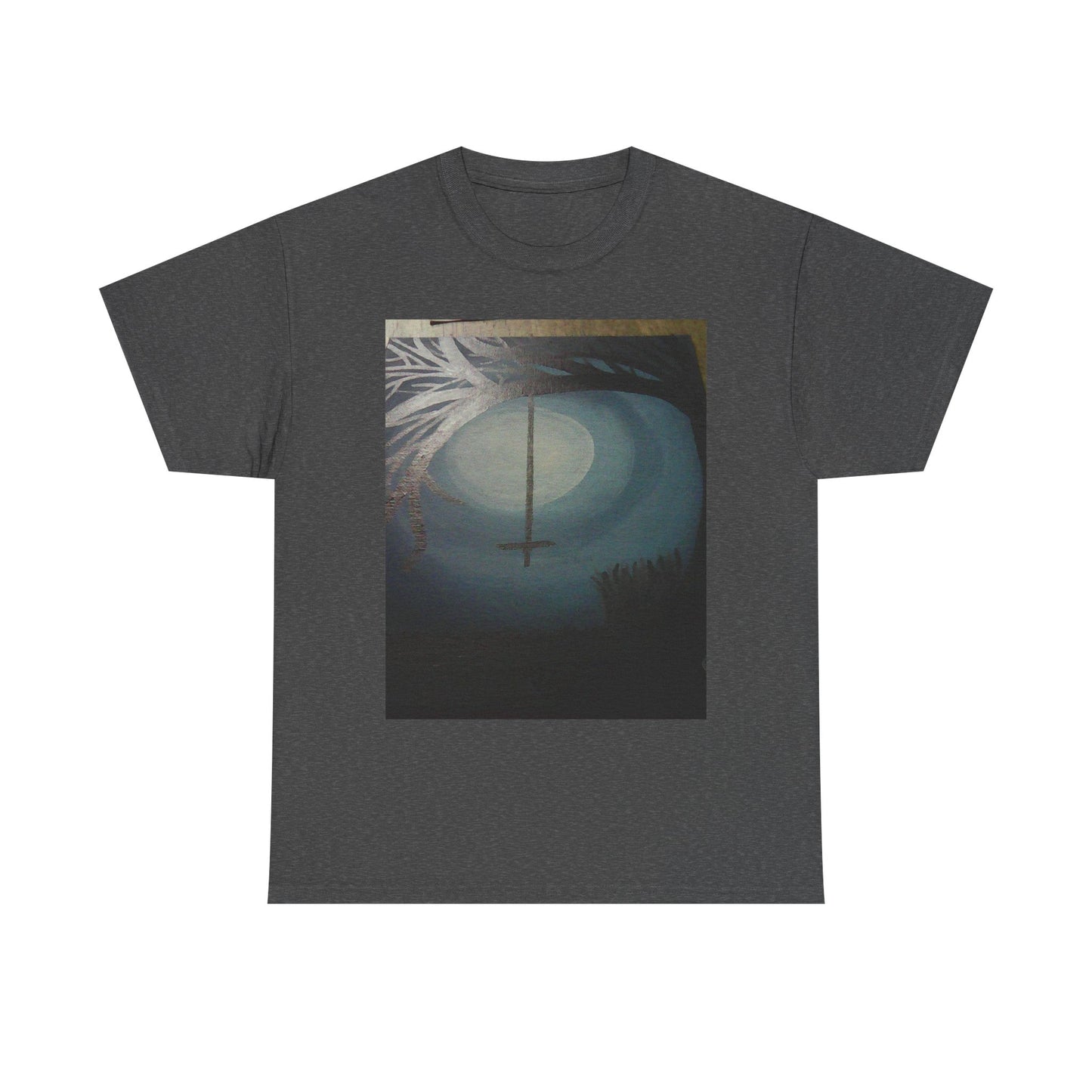 Evening sky Unisex Heavy Cotton Tee, Graphic T-Shirt, Casual Wear, Gift for Art Lovers, Everyday Style