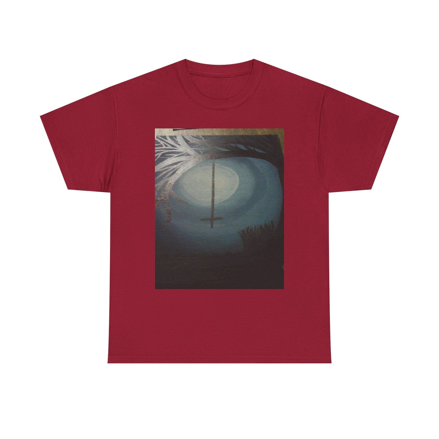 Evening sky Unisex Heavy Cotton Tee, Graphic T-Shirt, Casual Wear, Gift for Art Lovers, Everyday Style