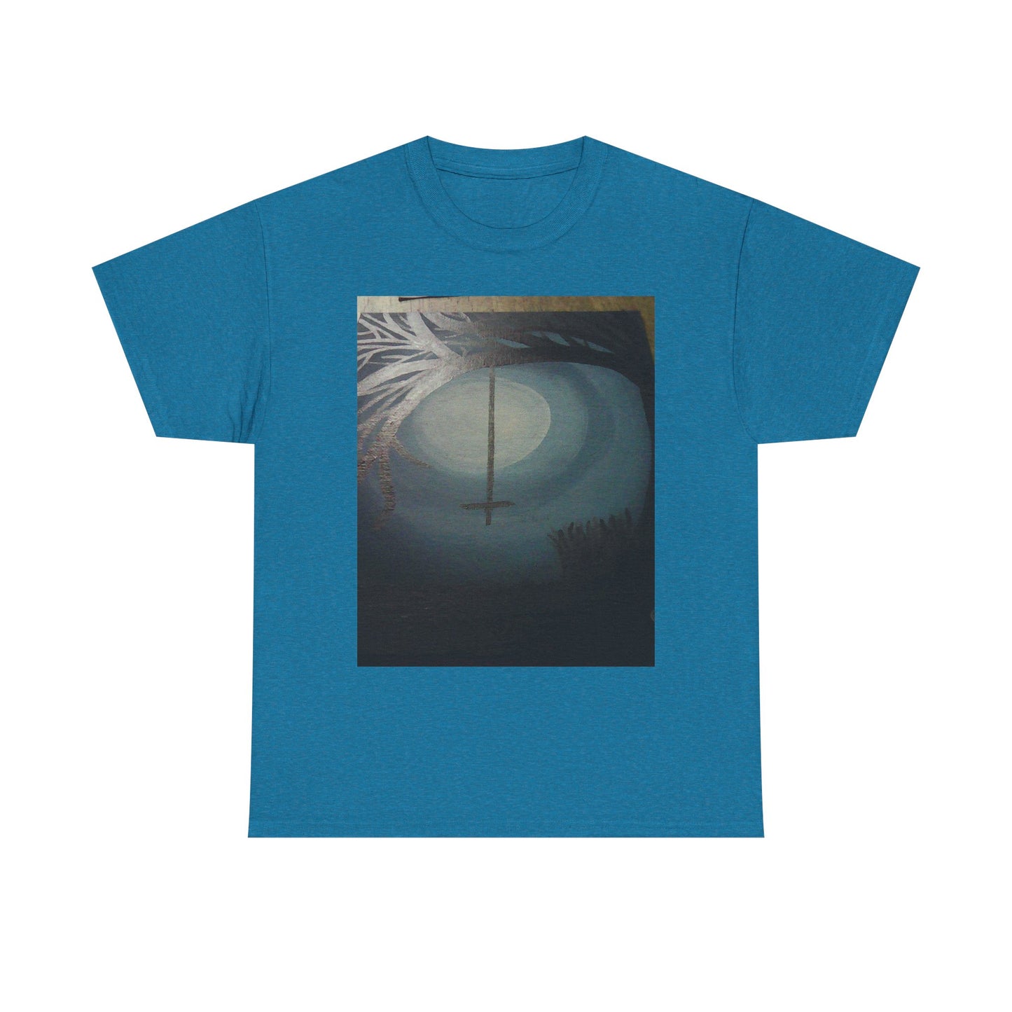 Evening sky Unisex Heavy Cotton Tee, Graphic T-Shirt, Casual Wear, Gift for Art Lovers, Everyday Style