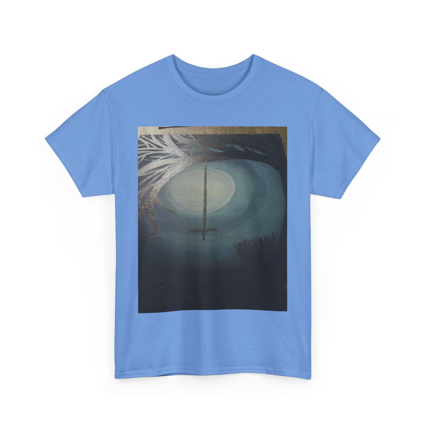 Evening sky Unisex Heavy Cotton Tee, Graphic T-Shirt, Casual Wear, Gift for Art Lovers, Everyday Style