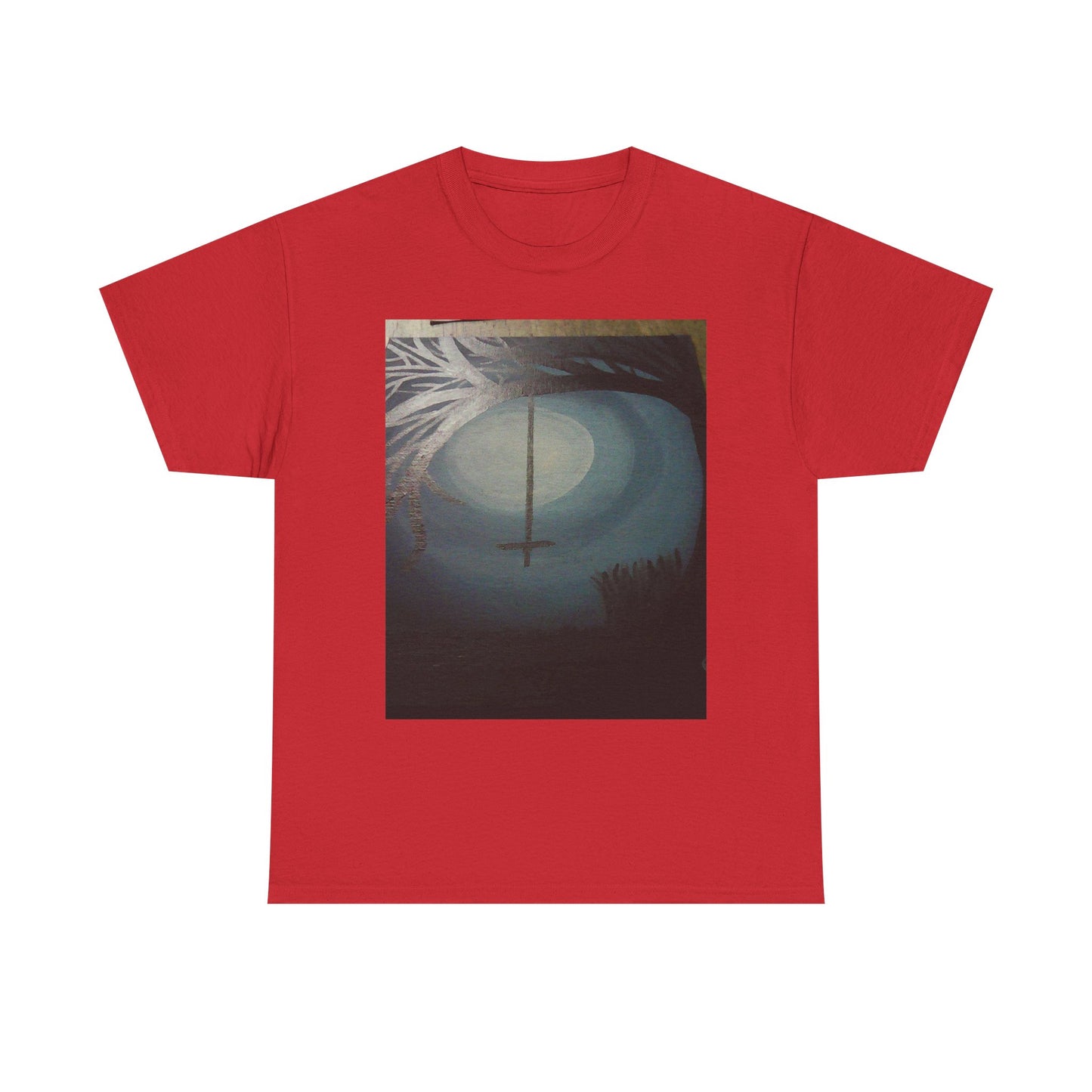 Evening sky Unisex Heavy Cotton Tee, Graphic T-Shirt, Casual Wear, Gift for Art Lovers, Everyday Style