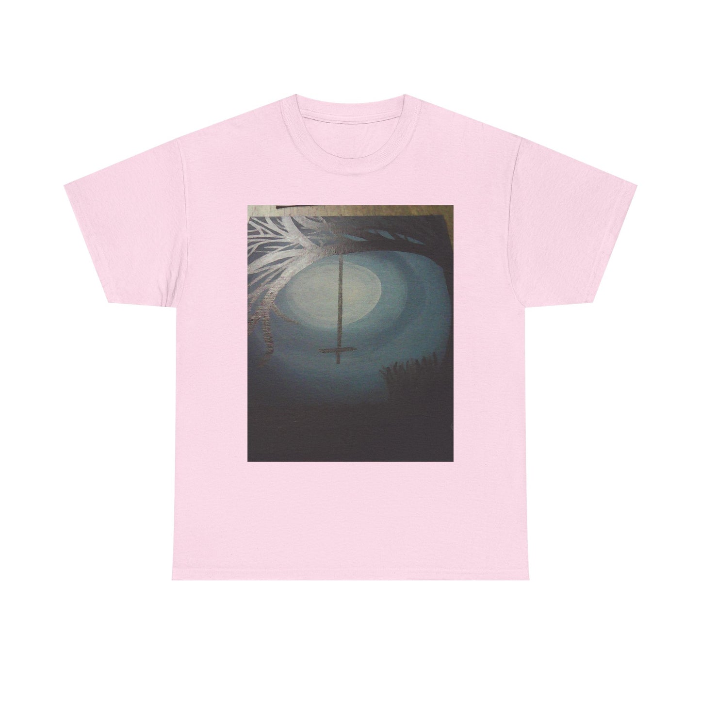 Evening sky Unisex Heavy Cotton Tee, Graphic T-Shirt, Casual Wear, Gift for Art Lovers, Everyday Style
