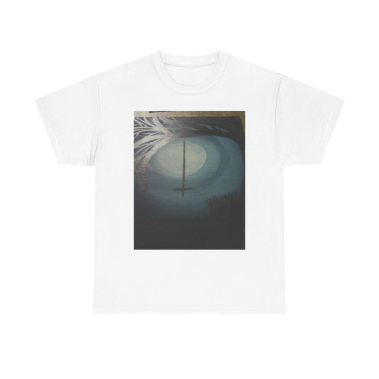 Evening sky Unisex Heavy Cotton Tee, Graphic T-Shirt, Casual Wear, Gift for Art Lovers, Everyday Style