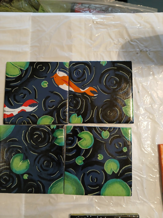 Handmade 4 piece coasters
