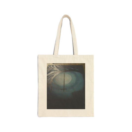 Artistic Cotton Canvas Tote Bag, Eco-Friendly Shopping Bag, Reusable Grocery Tote, Unique Gift, Trendy Beach Bag